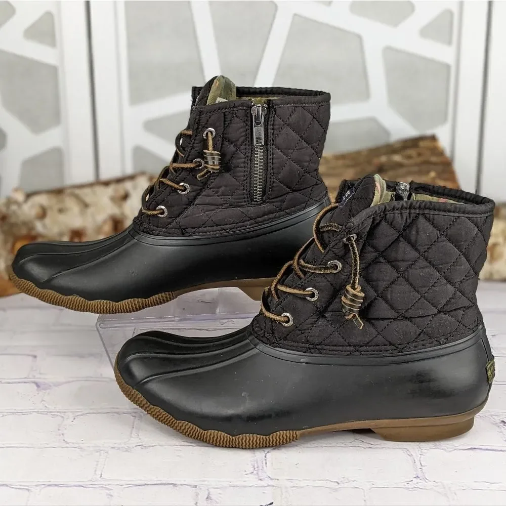 Sperry saltwater waterproof quilted duck boots sophisticated